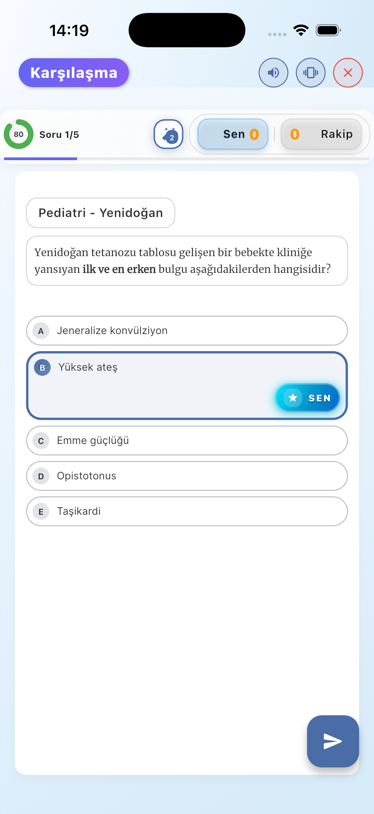 Karşılaşma ekranı